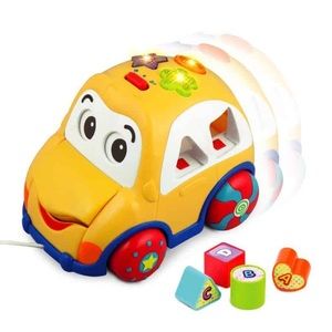Winfun Rhymes Sorter Car Lights Sounds Pull Along 4 Shapes 2 Modes Play & Music